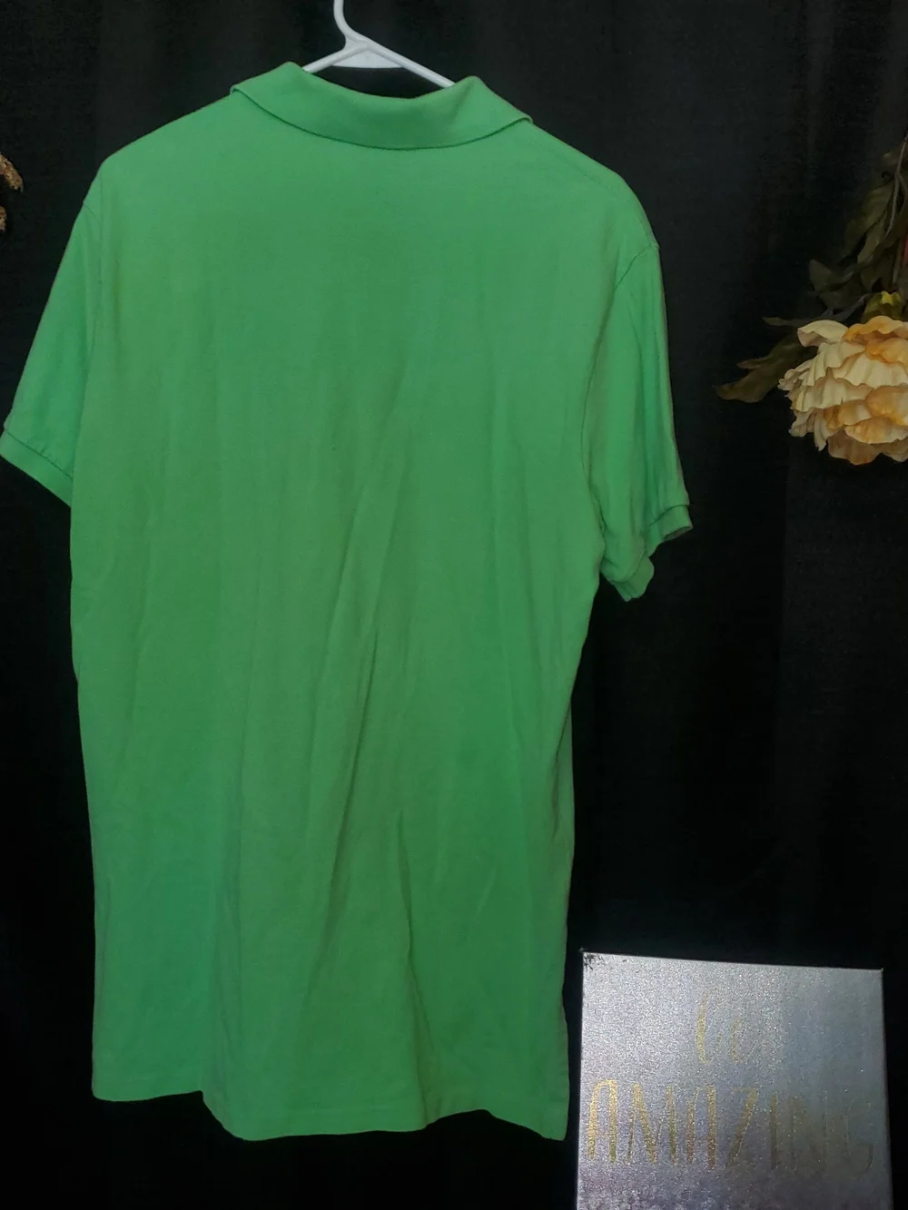 Polo SZ LG By Ralph Lauren Men’s Bright Green Custom Fit Quarter Button Shirt